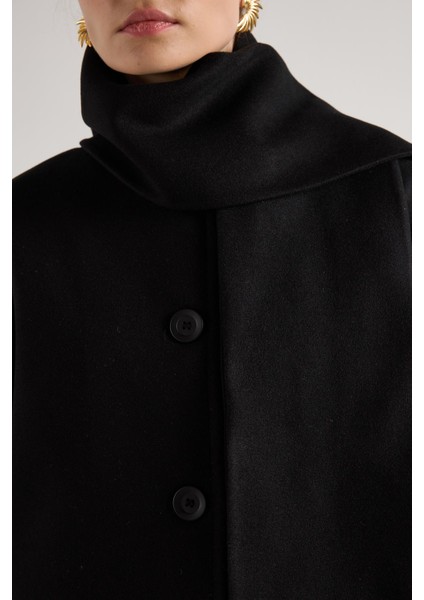 Kısa Kaşe Seyyar Atkılı Kısa Astarlı Kaban Siyah