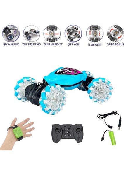 Hg4-28 Uzaktan Kumandalı Bilekten Kontrol Şarjlı 2.4g Stunt Araba fırsatları