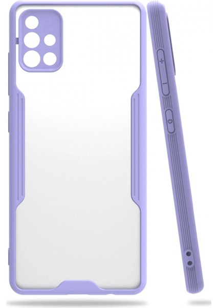 Samsung Galaxy A71 Kılıf Platin Silikon - Lila (K95)