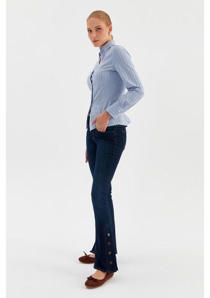 Çıtçıtlı Flare Esnek Jean fırsatları