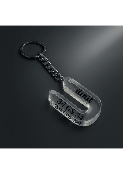 Ü Harfi - Kişiye Özel - Epoksi Reçine Anahtarlık - El Yapımı - Çelik Tokalı modelleri