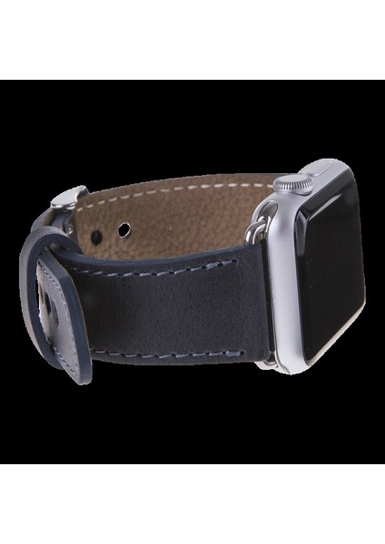 Apple Watch Uyumlu Deri Kordon 42-44-45MM CZ01 Lacivert