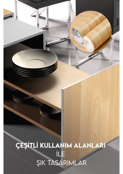 Ahşap Görünümlü Kendinden Yapışkanlı Kaplama Folyosu 5 Metre fiyatları