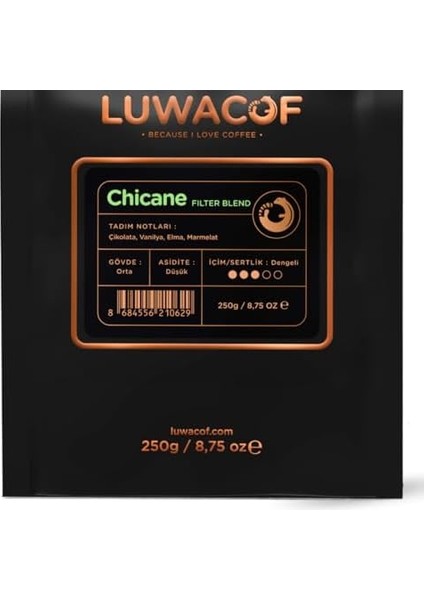 Luwacof Chicane Filter Blend Kahve (Öğütülmüş Filtre Kahve) 250 gr fiyatları