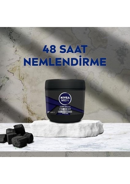 Nıvea Men Erkek El ve Vücut Bakım Kremi Deep Dimension 400ML,YOĞUN Nemlendirici,freah Koku,yenileyici Bakım