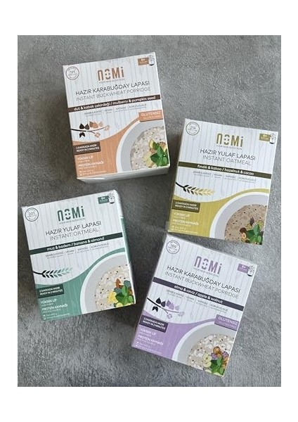 Nomi Dut ve Kabak Çekirdekli Hazır Karabuğday Lapası - 8 Adet 50GR Paket