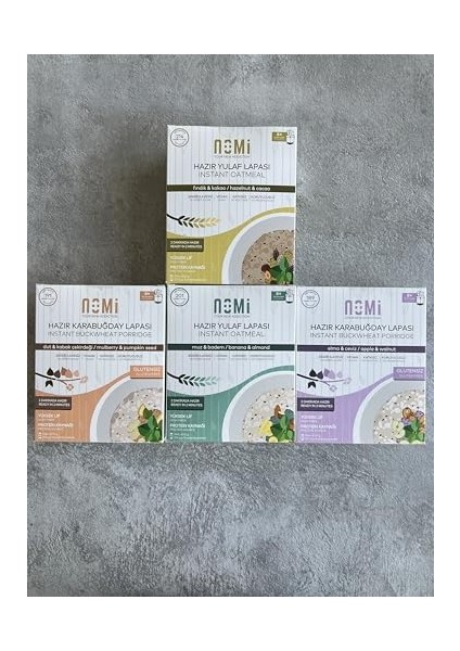 Nomi Dut ve Kabak Çekirdekli Hazır Karabuğday Lapası - 8 Adet 50GR Paket modelleri