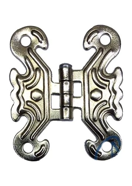 Dekoratif Sac Kelebek Menteşe - Küçük, Nikel, 100 Adet