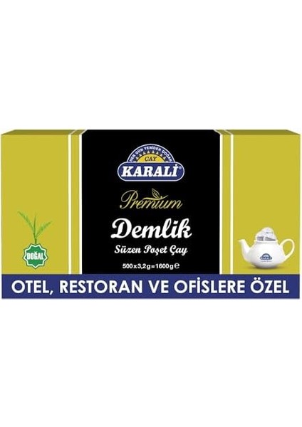 Karali Premium Demlik Poşet Siyah Çay, 500&APOS;LÜ modelleri
