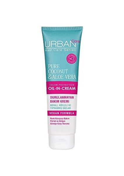 Urban Care Pure Coconut & Aloe Vera Boyalı Saçlara Özel Renk Koruyucu Durulanmayan Saç Kremi 150 Ml- Vegan