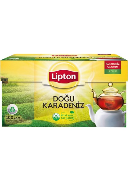 Lipton Doğu Karadeniz Demlik Süzen Poşet Bergamot Aromalı Siyah Çay 100&APOS;LÜ Paket