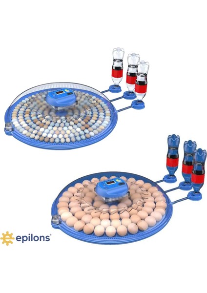 80 Tavuk 240 Kuş Yumurta Kapasiteli Çift Viyollü Kuluçka Makinesi - Kaz, Ördek, Tavuk, Bıldırcın Için