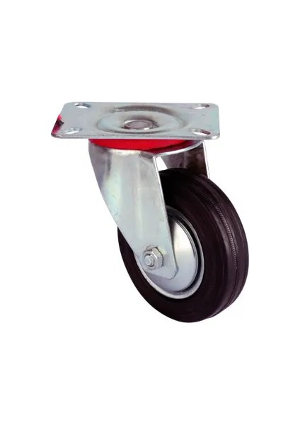 Eco Lounge Servis Tekeri - Tablalı Siyah Döner - Çap 100 mm