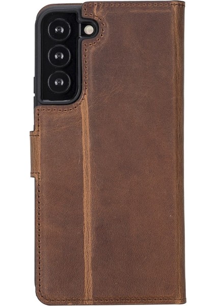 Samsung Galaxy S22 Plus Uyumlu Deri Cüzdanlı Kılıf Mwwn G2 Kahve indirimleri