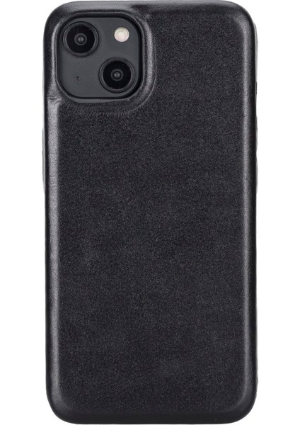 Apple iPhone 14 Uyumlu Deri Arka Kapak Rock Rst1