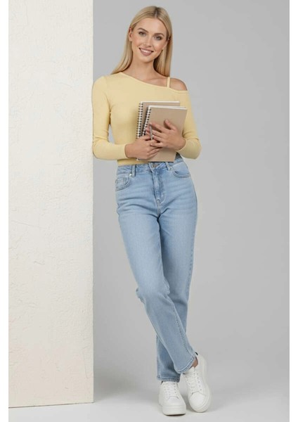Mtxdpn Tek Omuz Ipli Bluz Sarı T4328 (Beden: Xl) fiyatları