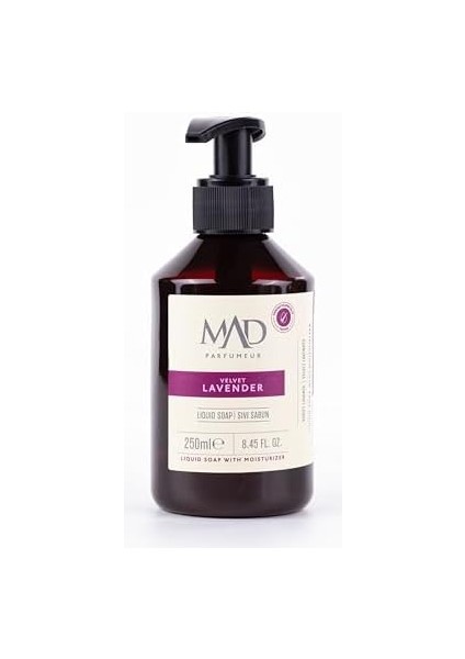 Mad Velvet Lavender Sıvı Sabun 250 ml – Lavanta, Vanilya ve Gül ile Yatıştırıcı ve Şık Temizlik Deneyimi modelleri