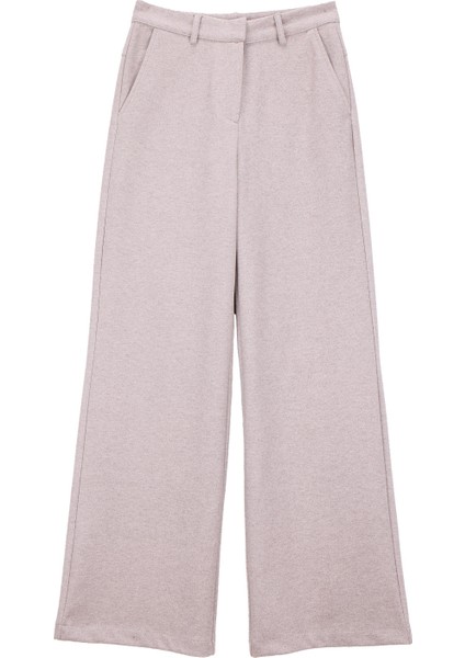 D5WL-PNT3601 Taş Relaxed Düz Kadın Pantolon