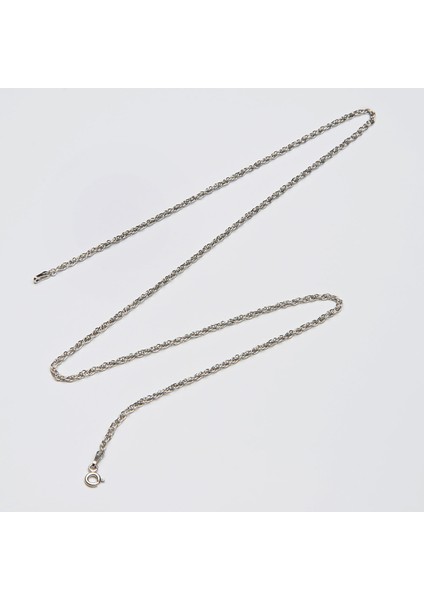 40 Mikron Rodyum Halat Gümüş Zincir