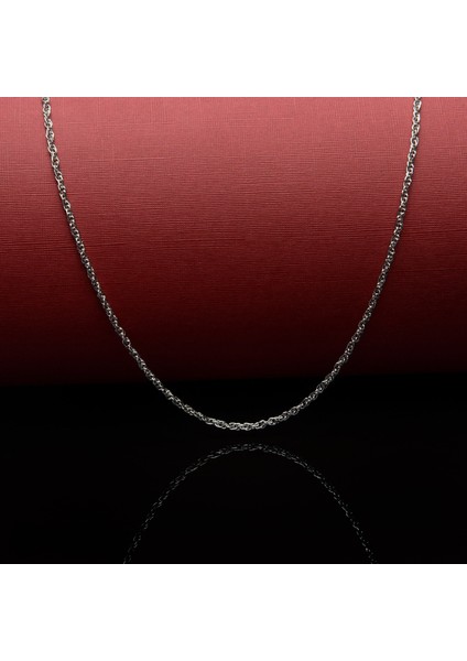 40 Mikron Rodyum Halat Gümüş Zincir fiyatları