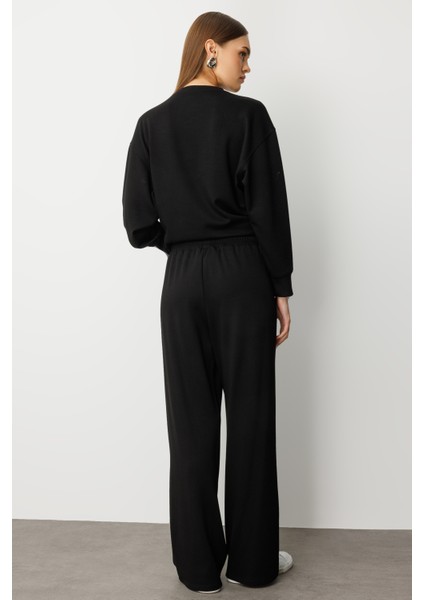 Beli Lastikli Yumuşak Dokulu Siyah Jogger Pantolon indirimleri