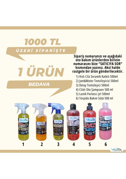 Seramik Katkılı Hızlı Cila 5 L + 500 ml Hediye | Oto Cila & Quick Wax | Hidrofobik Koruma, Çizik Kapama, Alman Kalitesi modelleri