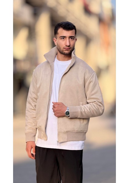 X-2021 Ribanalı Içi Kapitone Süet Mont modelleri