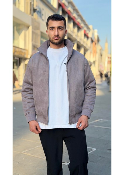 X-2021 Ribanalı Içi Kapitone Süet Mont modelleri