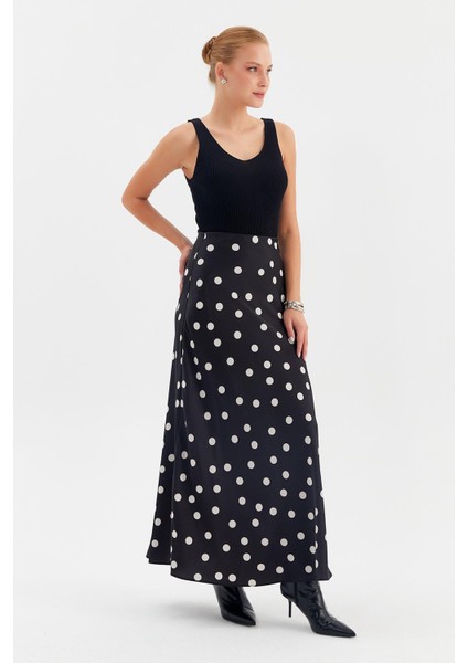 Puantiyeli Maxi Saten Etek fırsatları