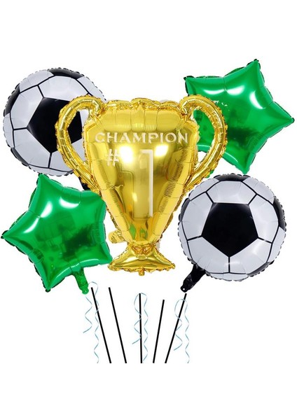 Futbol Balon Set 4 Yaş | Şampiyon Temalı Parti Süsü (Yeşil) fiyatları