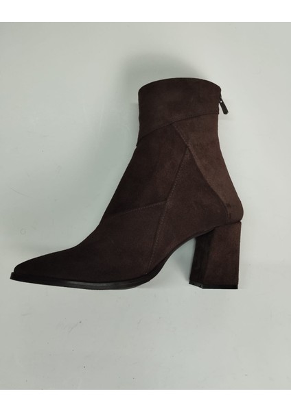 Kadın Hakiki Deri Kahve Süet Topuklu Bot fırsatları