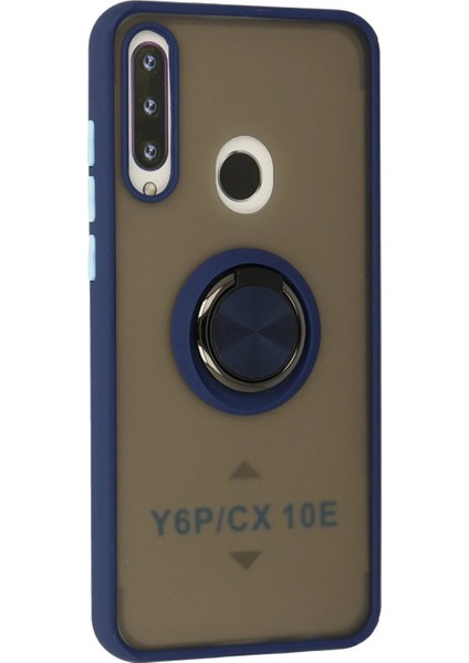 Huawei Y6P Kılıf Montreal Yüzüklü Silikon Kapak - Lacivert (K95) fiyatları
