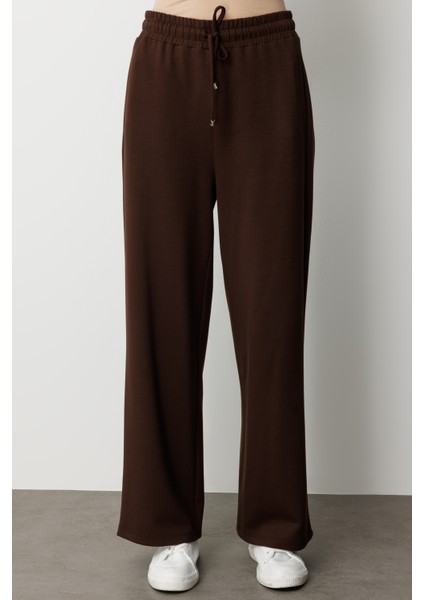 Beli Lastikli Yumuşak Dokulu Kahverengi Jogger Panto