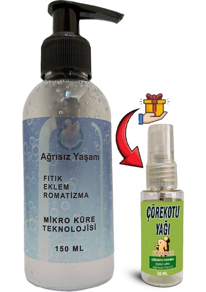 Ağrısız Yaşam Jeli Mikro Küre Teknolojisi 150 ml Ağrılarınıza Teskin Jeli + Çörek Otu Yağı