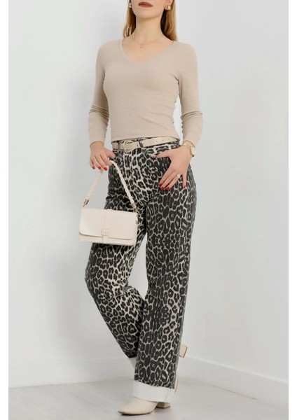 Mtxdpn V Yaka Kaşkorse Bluz Bej A3699 (beden: M) fiyatları