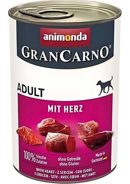 Gran Carno Yürekli Yetişkin Köpek Konservesi 400GR 6 Al 5 Öde