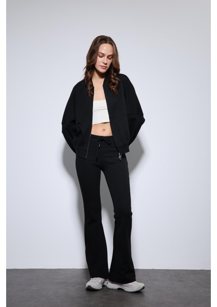 Siyah Bomber Ceket ve Ispanyol Paça Eşofman Takım indirimleri