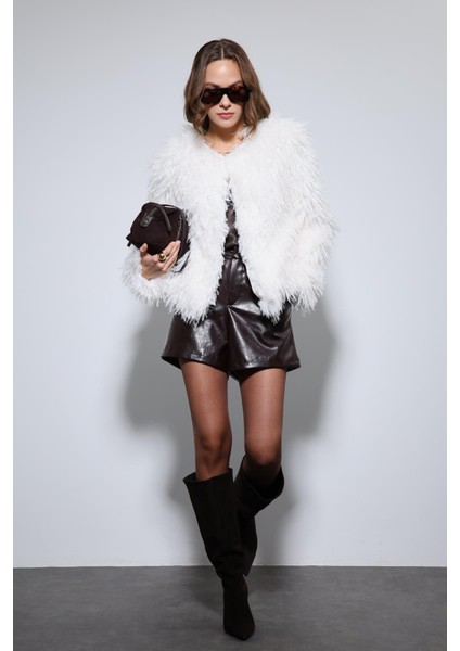 Ekru Suni Kürk Mont fiyatları