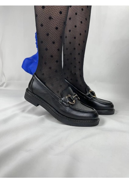 Mtxdpn KB-801 Kuback Kömür Cilt Günlük Kadın Babet (Numara: 37)