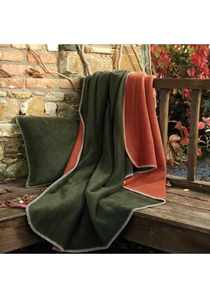 Çift Kişilik Düz Pamuklu Battaniye Çift Taraflı 200 x 220