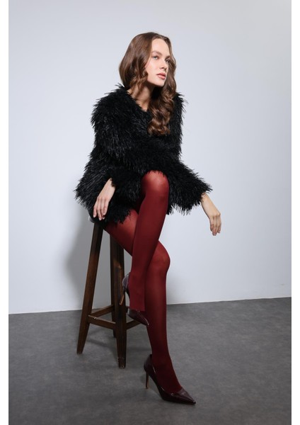 Siyah Suni Kürk Mont