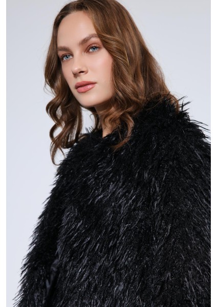 Siyah Suni Kürk Mont