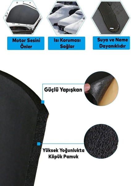 Araç Oto Ses Isı Yalıtım Izolasyon Bandı Bantı Kauçuk Sünger 75 mm 5 Metre indirimleri