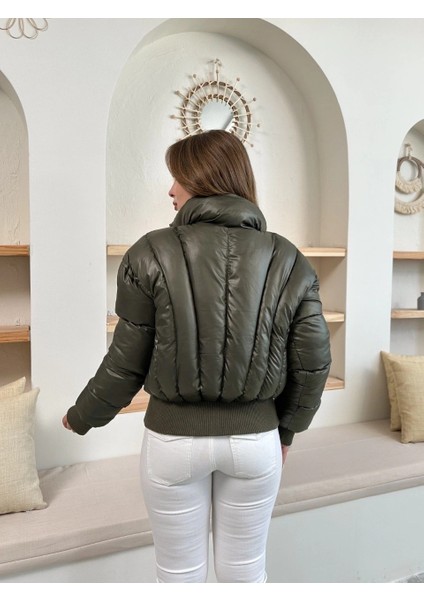 Mtxdpn Puffer Kısa Mont Haki ST25534 (Beden: M) modelleri