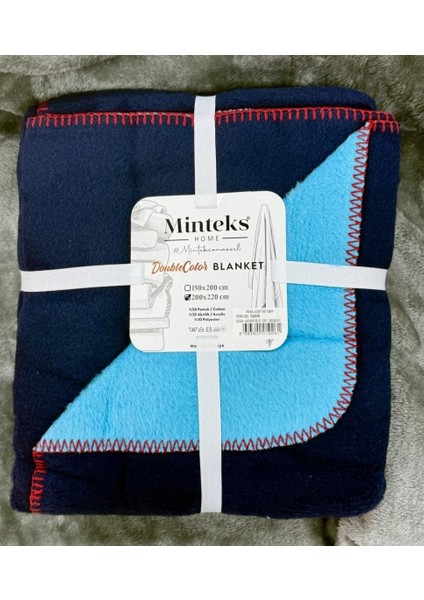Çift Kişilik Düz Pamuklu Battaniye Çift Taraflı 200 x 220