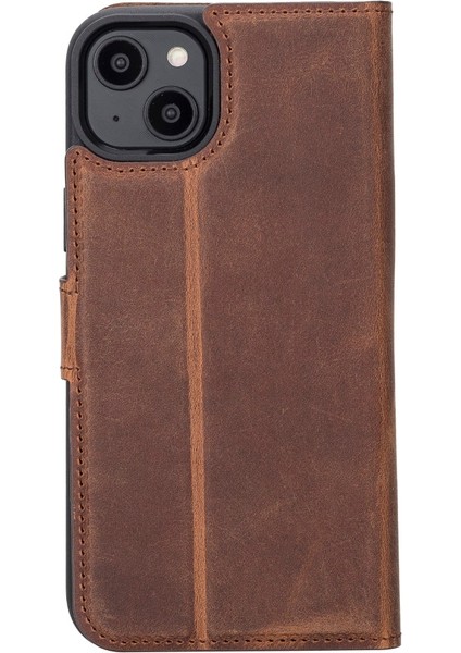 Apple iPhone 14 Plus Uyumlu Deri Cüzdanlı Kılıf Mwwn G2 Kahve indirimleri