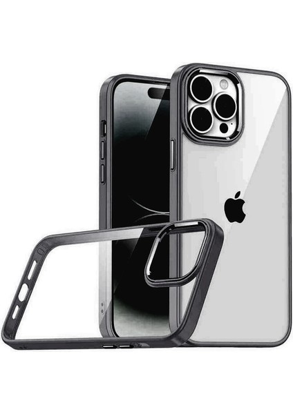 Drnds Newface Apple Iphone 15 Pro Max Razer Lensli Silikon - Siyah