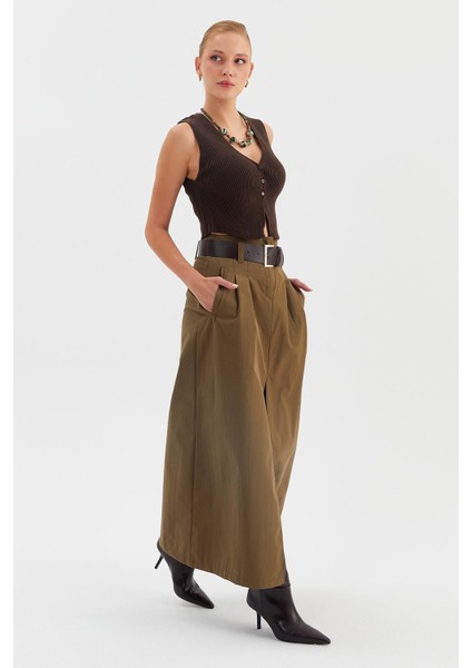 Yırtmaçlı Düz Paraşüt Etek modelleri