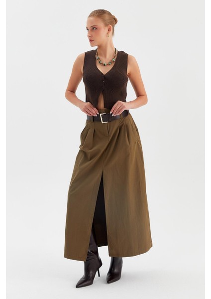 Yırtmaçlı Düz Paraşüt Etek fırsatları