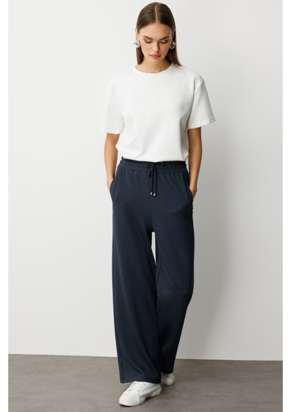 Beli Lastikli Yumuşak Dokulu Antrasit Jogger Pantolo